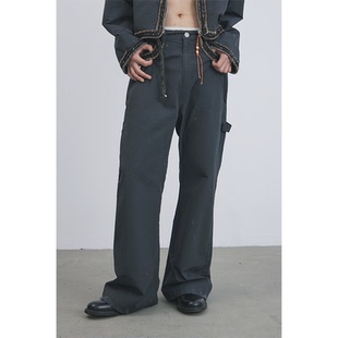 直筒休闲裤 做旧毛边破坏工装 916 GOODBAI