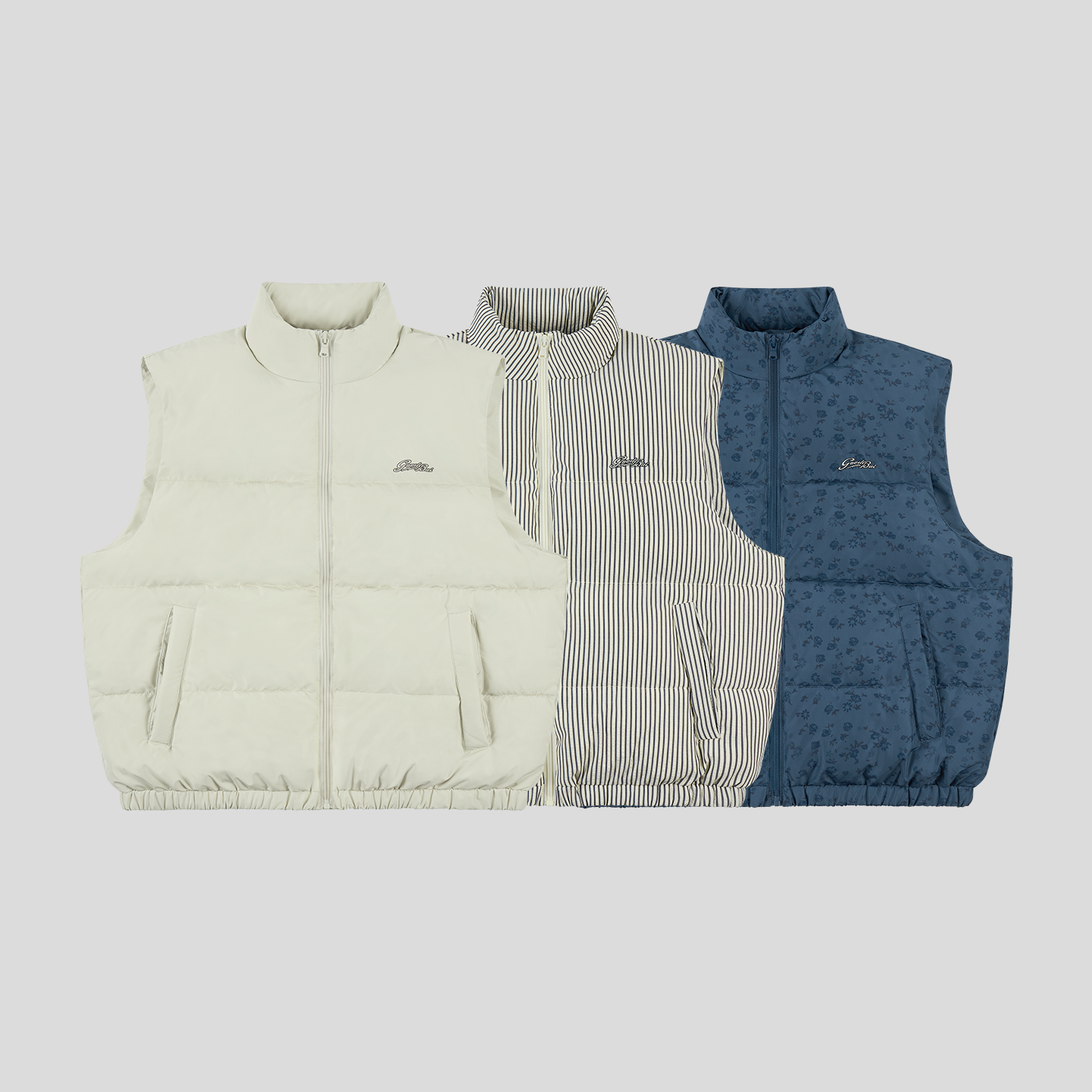 GOODBAI 'RETRO LOGO'无袖填充马甲