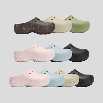 GOODBAI GOODEES Star Fluffy星星鞋可爱厚底拖鞋