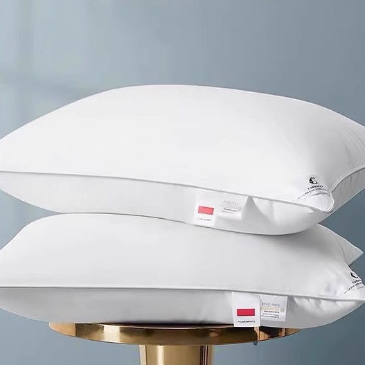 五星级酒店总统套房120支羽绒枕白鹅绒枕头家用软枕单人护颈枕芯