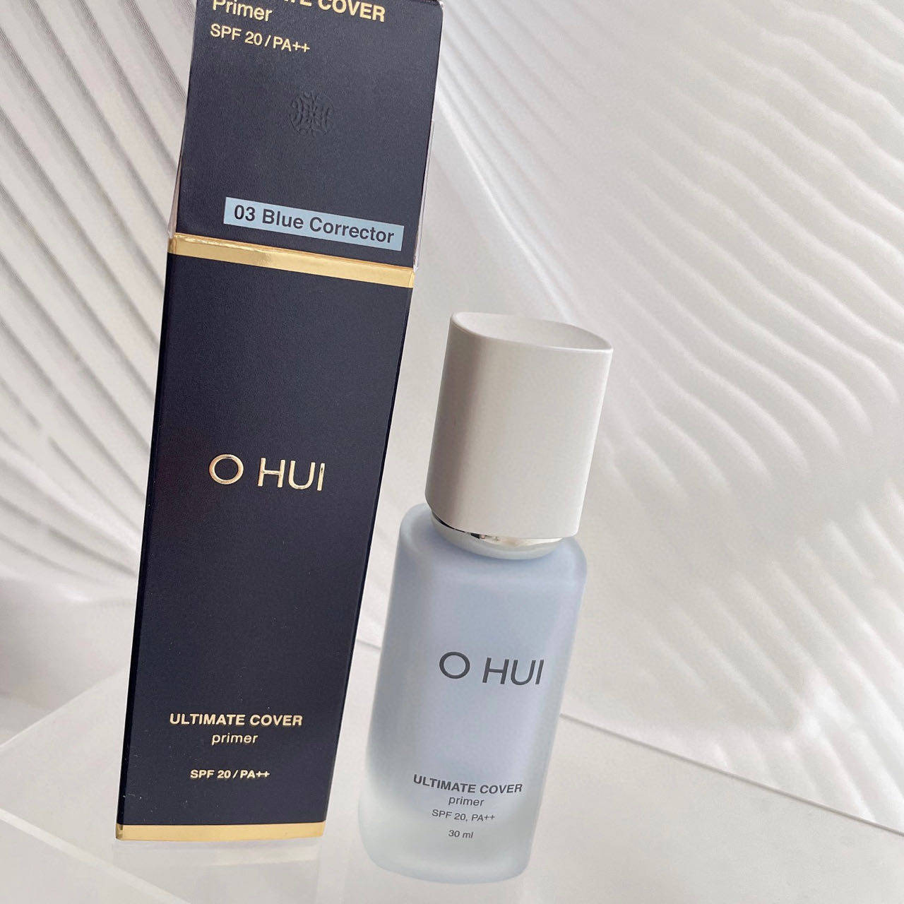 韩国正品ohui欧蕙隔离新款蓝色隔离妆前乳30ml清爽不油提亮肤色