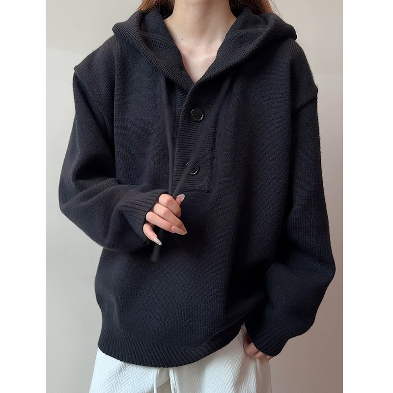 M001秋冬连帽针织衫毛衣男潮流宽松慵懒风套头外套特P50无差价，男装针织衫/毛衣，电商A115