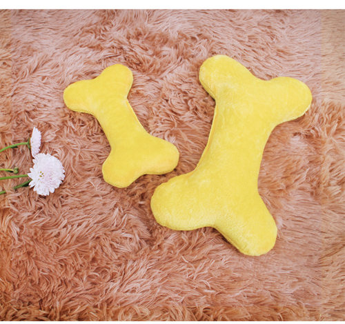 骨头小枕头宠物毛绒玩具（一大一小）