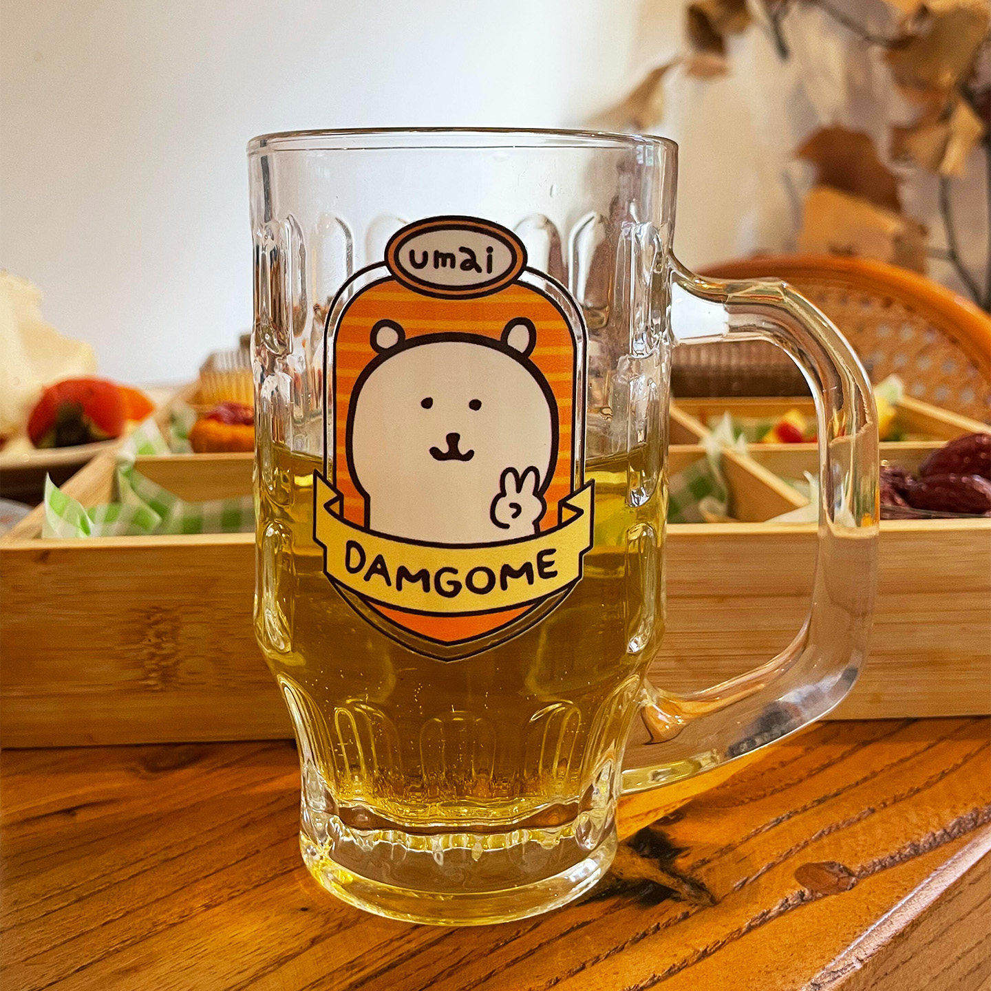 可爱熊啤酒杯大容量玻璃杯家用ins风高颜值果汁杯高硼硅小众水杯