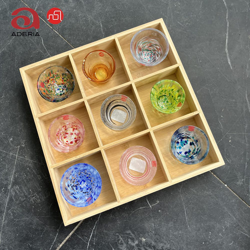 aderia清酒杯四季酒杯津轻玻璃杯