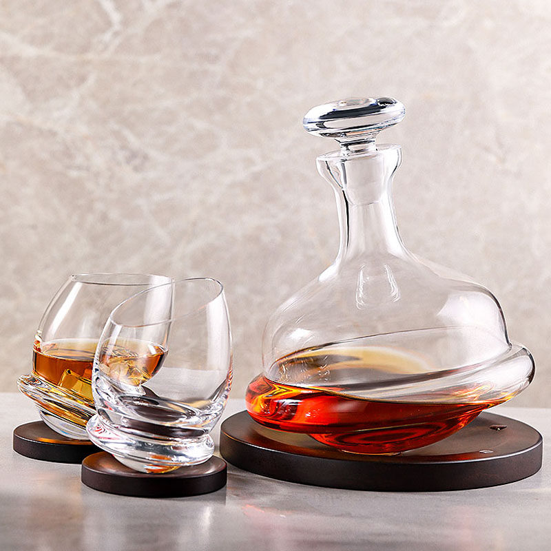 krosno波兰进口rolypoly不倒翁威士忌酒杯家用洋酒杯酒瓶酒樽套装