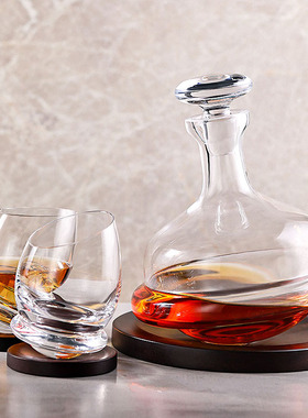 Krosno波兰进口RolyPoly不倒翁威士忌酒杯家用洋酒杯酒瓶酒樽套装