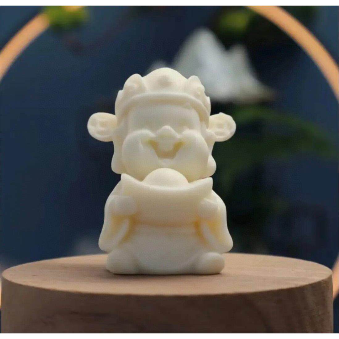 象牙果财神爷摆件元宝小