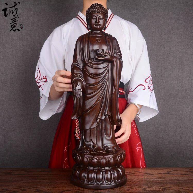 木雕摆件释迦牟尼实木质