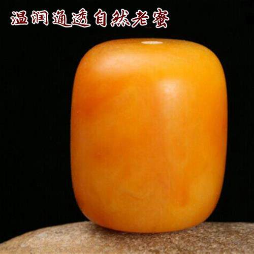 天然老蜜蜡桶珠金刚星月菩提手串配珠顶珠腰珠