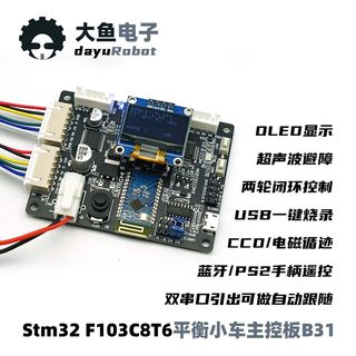 两轮闭环自平衡小车 控制板 STM32智能平衡机器人控制板