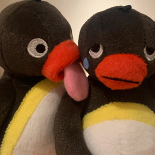 Pingu演我的一天系列毛绒吐舌头企鹅公仔玩具玩偶礼物搞怪礼物