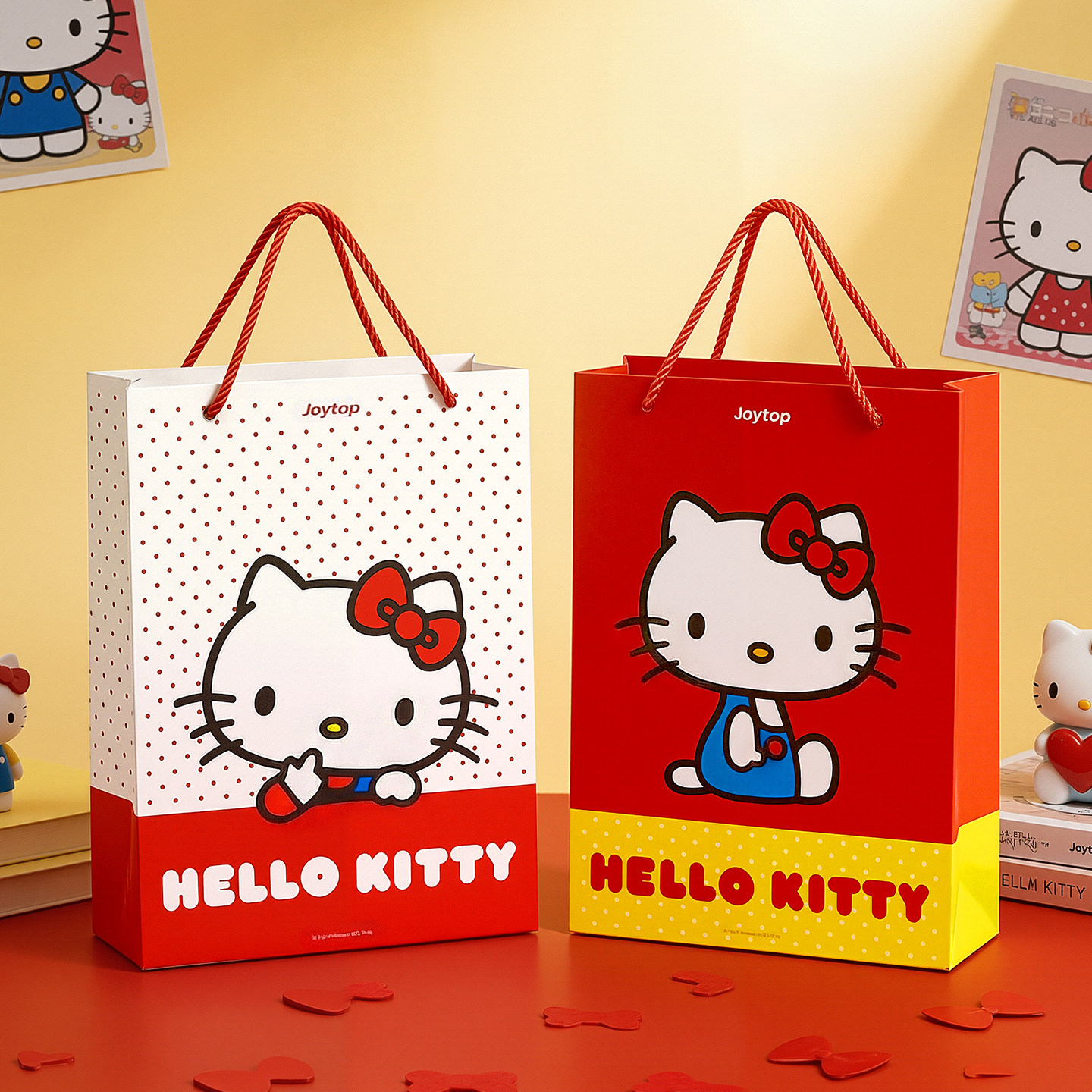 三丽鸥hellokitty礼品袋礼物袋手提袋生日礼物kt礼盒袋大号卡通