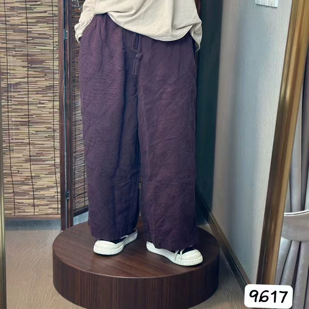 9617秋季新款双层阔腿裤百搭休闲亚麻裤女透气性压褶麻裤显瘦宽松,女装/女士精品,休闲裤,淘宝优惠券,粉丝福利购,淘宝优惠卷