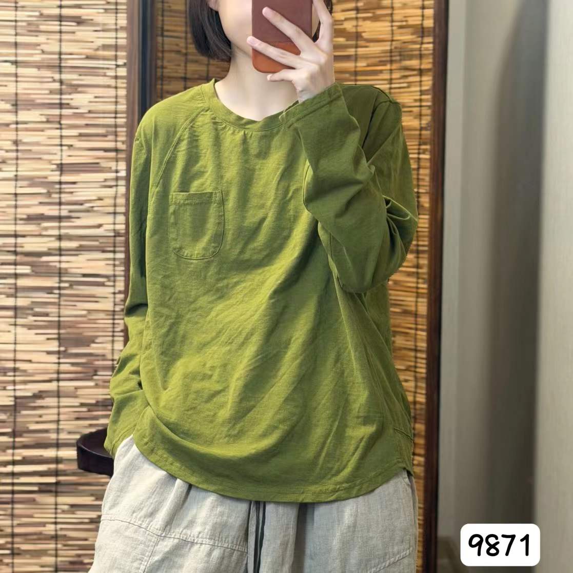 早秋打底衫休闲风圆领长袖