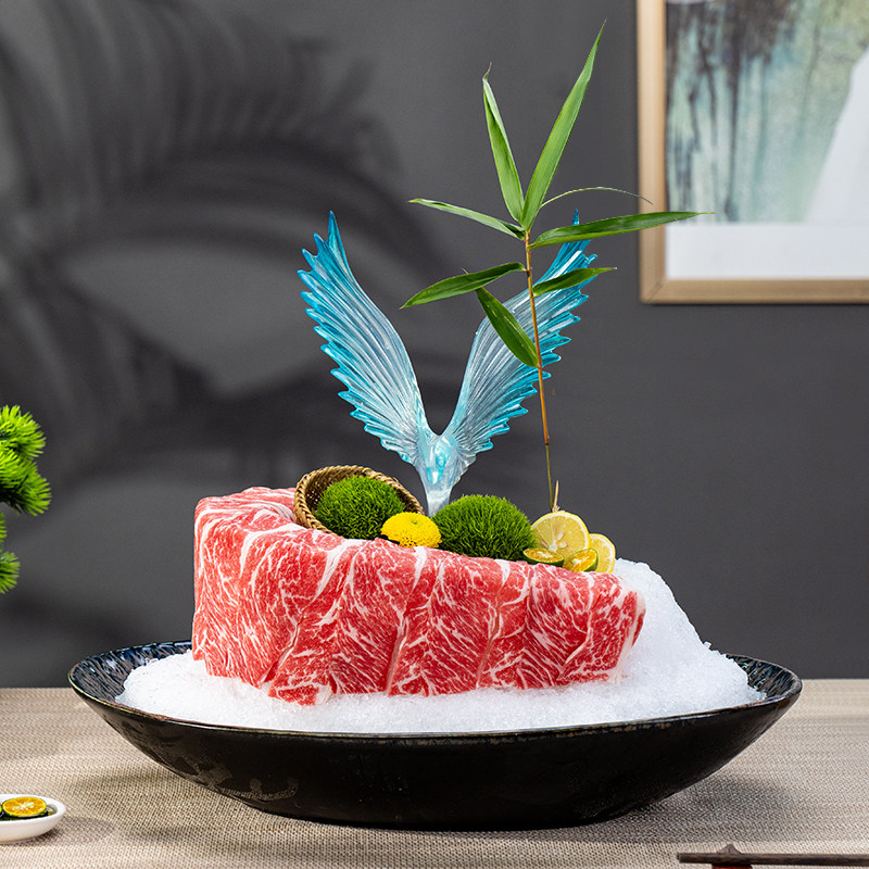 高端三文鱼鱼生刺身专用盘冰盘海鲜姿造摆盘盘子牛肉拼盘意境餐具,餐饮具,盘,淘宝优惠券,粉丝福利购,淘宝优惠卷