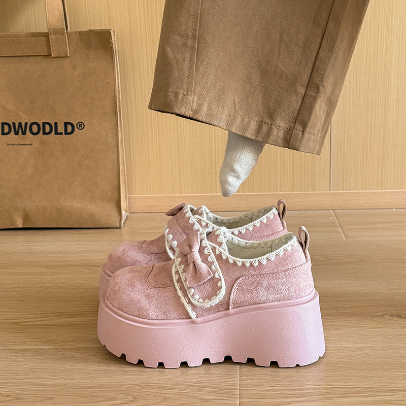 勃肯鞋女2026年春季新款小众厚底甜美可爱蝴蝶结百搭少女乐福鞋潮,女鞋,勃肯鞋/软木鞋,淘宝优惠券,粉丝福利购,淘宝优惠卷