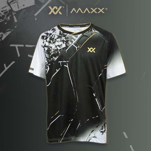 羽毛球训练服大赛服女款 MAXX正品 短袖 速干羽毛球服男士 2025新款