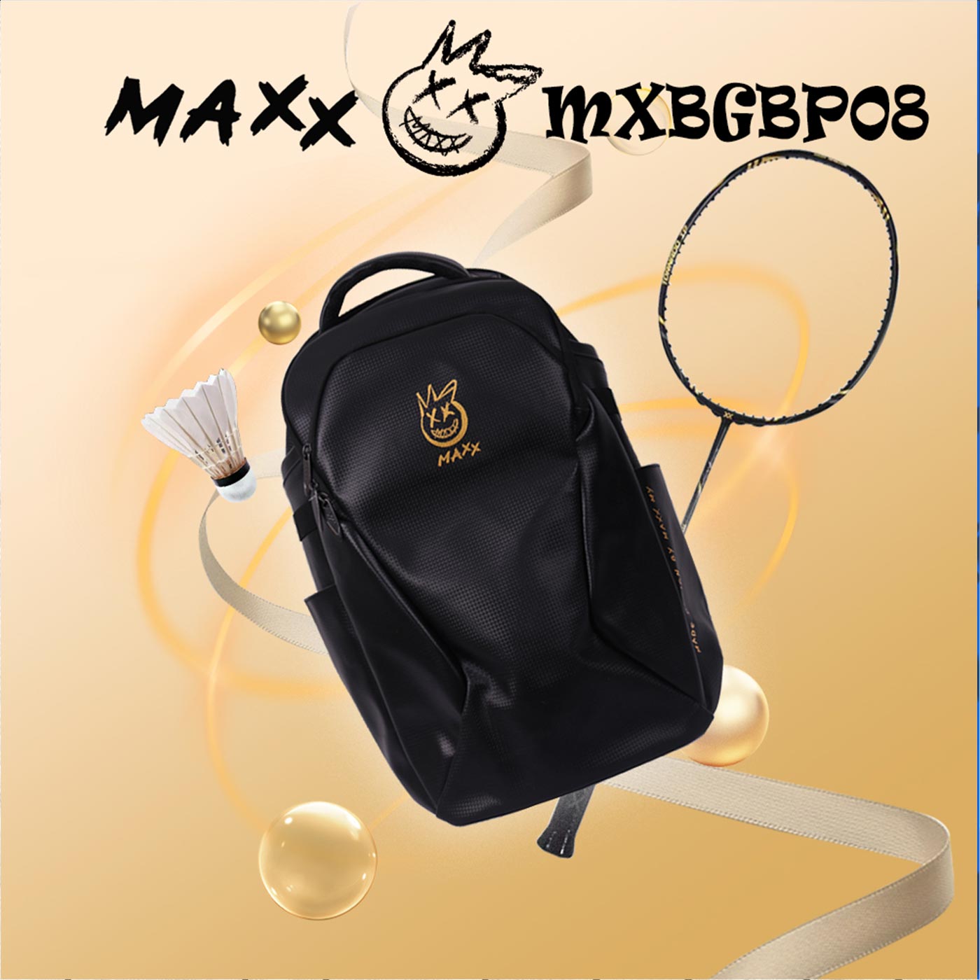 MAXX新款防水双肩羽毛球包