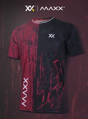 MAXX玛速正品速干羽毛球T恤新品半袖男士羽毛球训练服大赛服女款