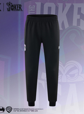 MAXX玛速&DC联名款羽毛球裤子秋冬新款黑色joker长裤印花七分裤男