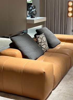 saba像素沙发组合模块2025新款像素块意式极简客厅原版黑色布沙发