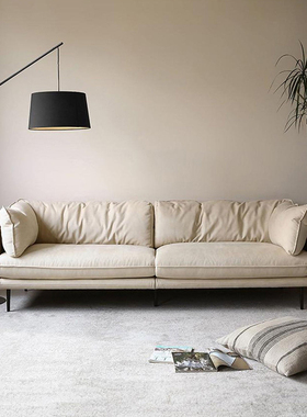 HUG怀抱沙发客厅2024新款小户型极简意式猫爪布双人布艺直排沙发