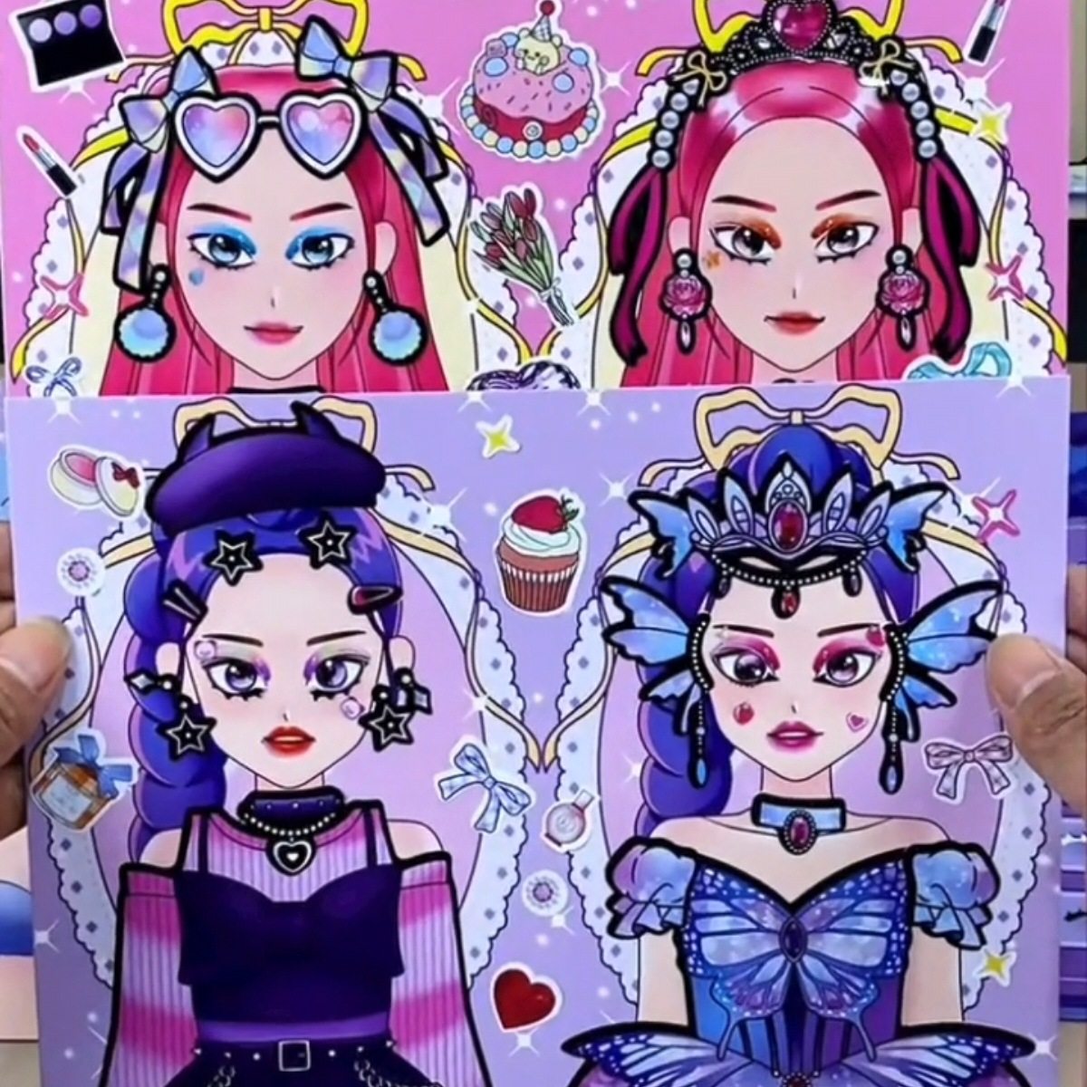 韩国KPOP猎魔女团公主化妆换装贴纸安静书周边卡通手账装饰素材女孩子儿童手工创意diy益智玩具送人生日礼物,文具电教/文化用品/商务用品,贴纸/立体贴纸,淘宝优惠券,粉丝福利购,淘宝优惠卷