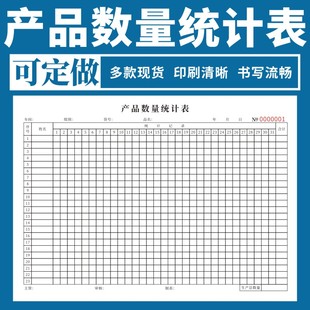 产品数量统计表定制员工计件表产量报表生产报表本物品存货计数表登记本车间生产月报表商品销售月度登记表