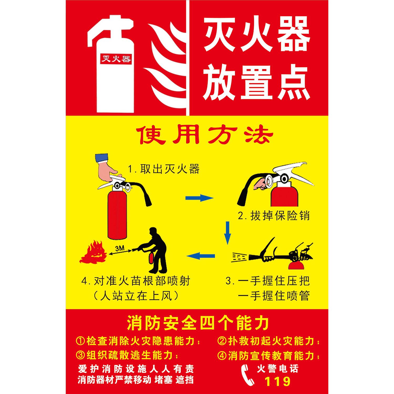 室外器放置点存放处使用全套室外防火方法消防栓消火栓安全标识牌