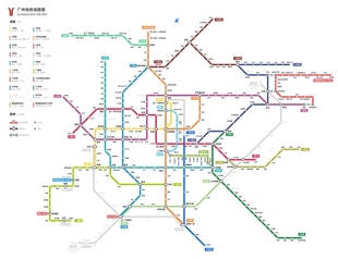 深圳地铁路线交通出行大挂图海报画 2022新版 广州地铁换乘线路图