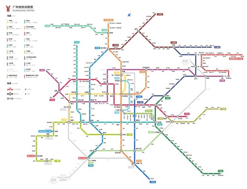 2022新版广州地铁换乘线路图 深圳地铁路线交通出行大挂图海报画