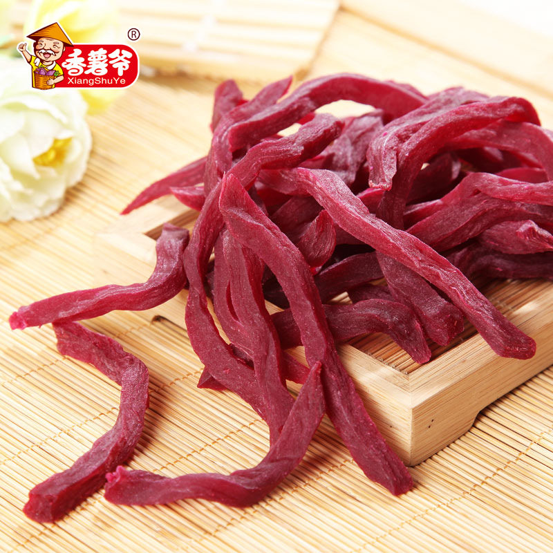 低脂红薯干非油炸番薯条紫薯条连城地瓜干休闲零食解馋好吃的点心
