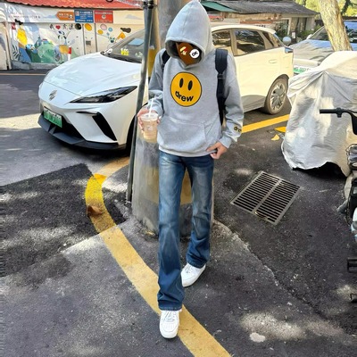 ZLAYCO海森堡复古蓝微喇牛仔裤