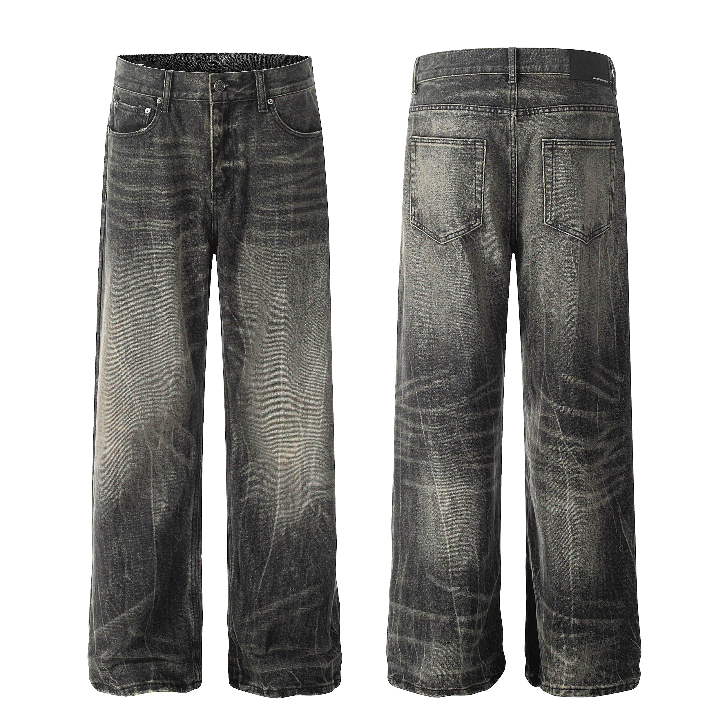 ZLAYCO美式水洗直筒牛仔裤