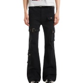 高街长裤 cleanfit美式 黑色vibe绑带男女微喇牛仔裤 ZLAYCO夏季