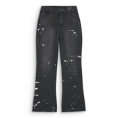 ZLAYCO欧美复古泼墨印花微喇牛仔裤 黑色高街风长裤