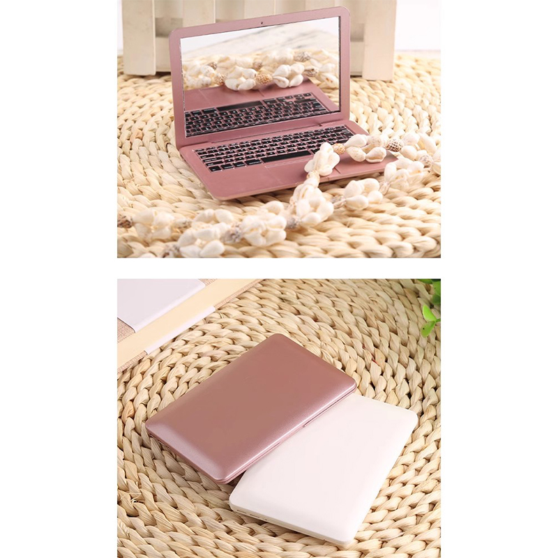 ins迷你随身镜子复古苹果笔记本电脑艺术便携折叠小化妆镜Mac学生