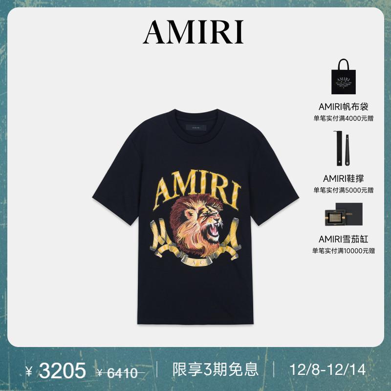 AMIRI短袖休闲撞色印花T恤
