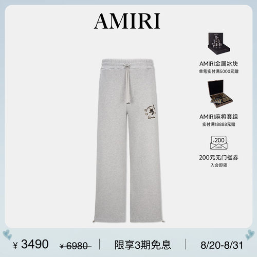 AMIRI长裤休闲直筒LOGO印花