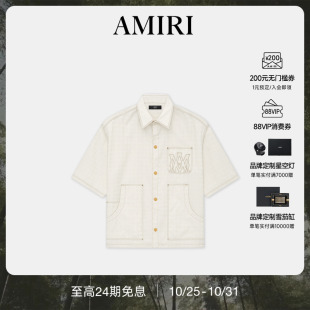 新品 质感简约撞色饰边短袖 AMIRI 男装 衬衫 2025年早秋新品