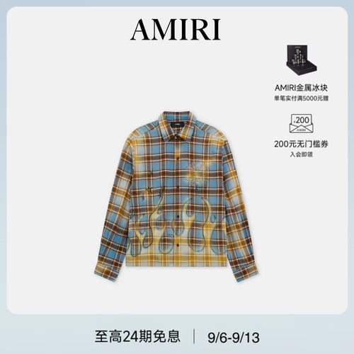 男士格纹漂洗工艺衬衫