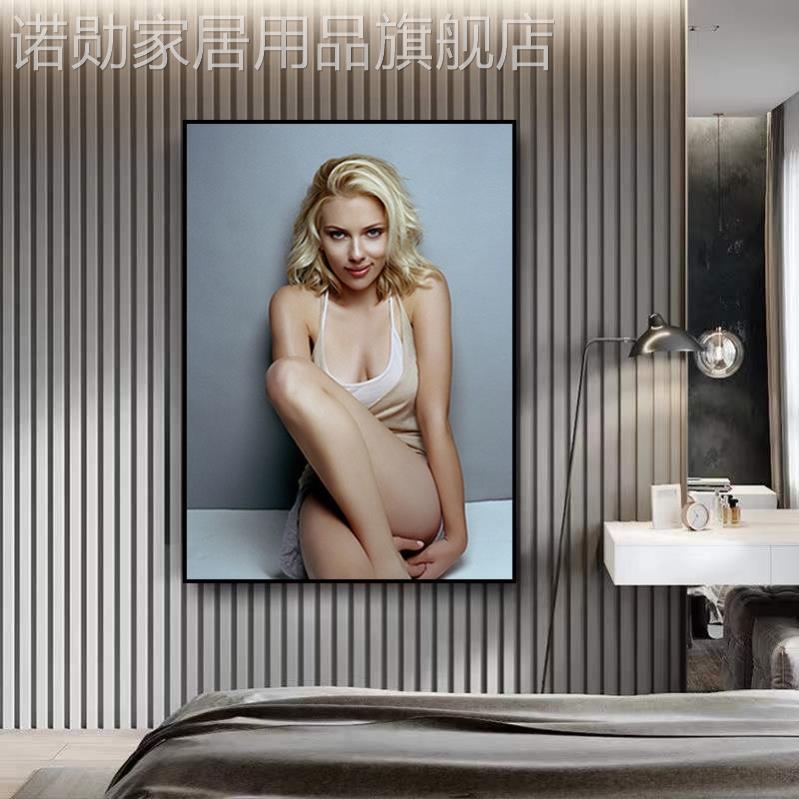 新款浴室少女画美女装饰画现代简约酒吧卧室咖啡馆酒店洗手间卫生图片