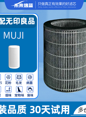 适配无印良品muji空气净化器H13滤芯除灰尘雾霾抗菌抗病霉过滤网