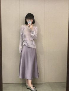 丝滑黑巧 剪裁大师 缎感鱼尾半身裙 24早秋 简JIANCHA茶