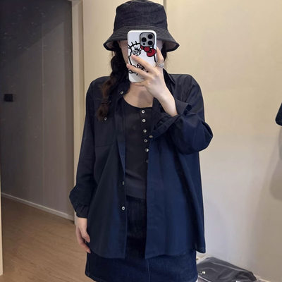 老钱风经典防晒莱赛尔衬衫套装女