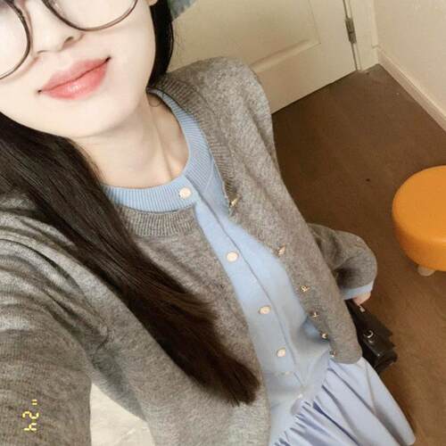 NORASTUDIO羊毛假两件针织开衫