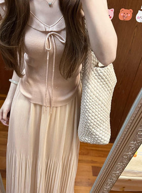 JULY 百搭显瘦气质裙子仙女百褶裙流光纱半身裙 FAIRY