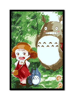 油彩画diy数字油画填充画丙烯