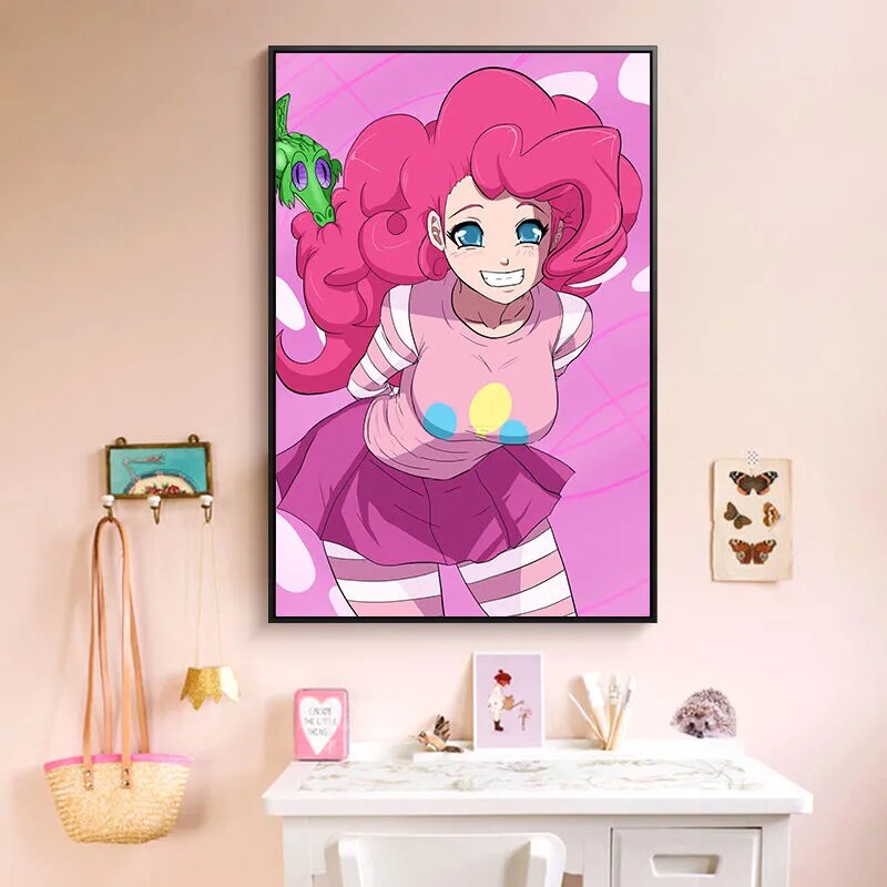 小马宝莉大合照diy数字油画高颜值同人图碧琪紫悦小马谷手工填色